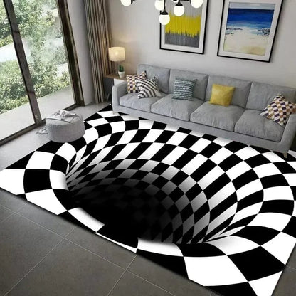 VortexVista: 3D Geometric Optical Illusion Rug
