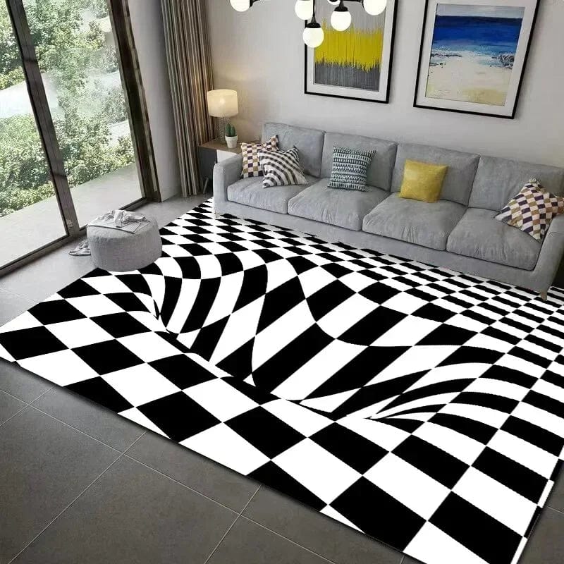 VortexVista: 3D Geometric Optical Illusion Rug
