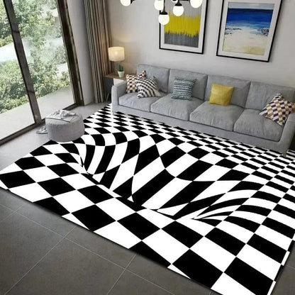 VortexVista: 3D Geometric Optical Illusion Rug