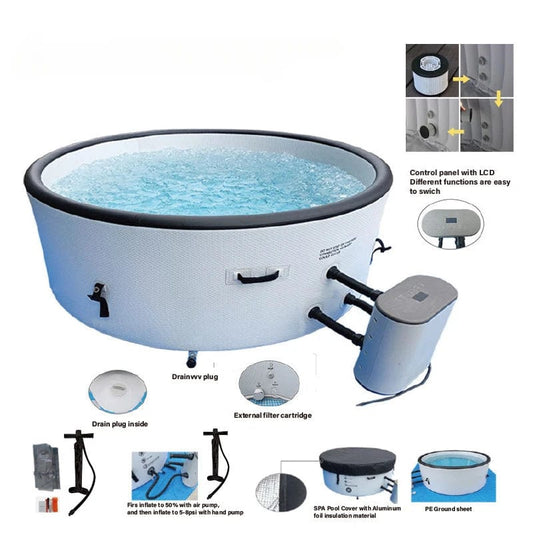 ZenJet Luxury Spa Oasis - Portable Hot Tub for 4-6 Adults, 110-140 Bubble Jets